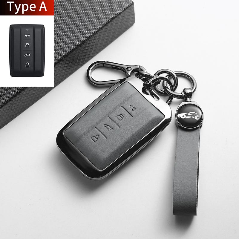 For Great Wall GWM TANK 300 400 500 700 Tank300 400 Tank500 700 Leather Metal Car Smart Key Case Cover Decorative Accessories