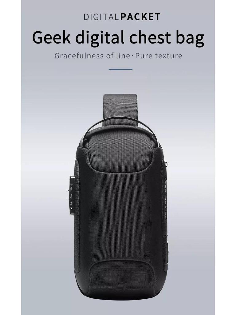 Men's Waterproof Multifunctional Chest Bag: Custom Logo, Casual Messenger, Single Shoulder Crossbody Style