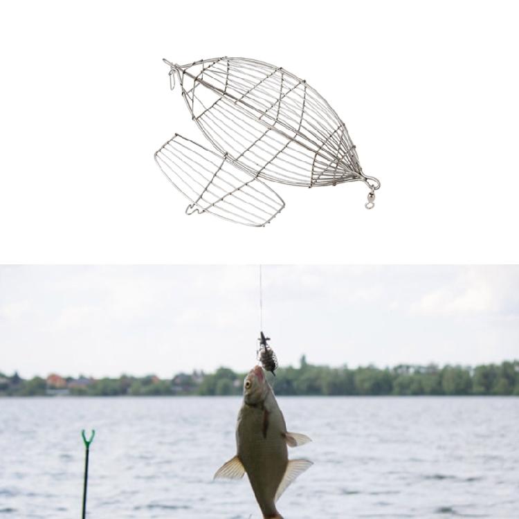 Stainless Steel Baits Cage Basket Feeder Holder Fishing Baits Cage Replacement Baits Trap Cage Fishing Tool Easy to Use