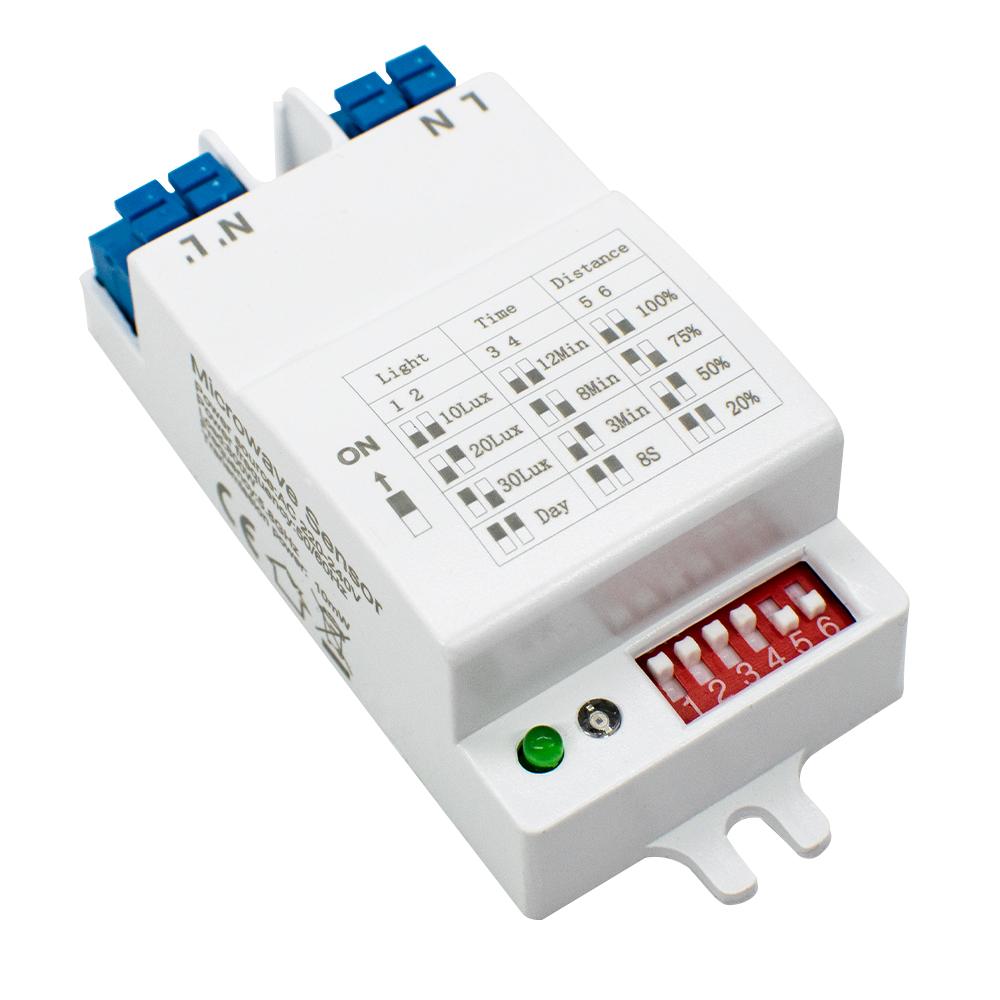 220V-240V 5.8GHz Microwave for Radar Body Motion Detector For LED Light For ceiling walls, hotel hallways, sensor lights