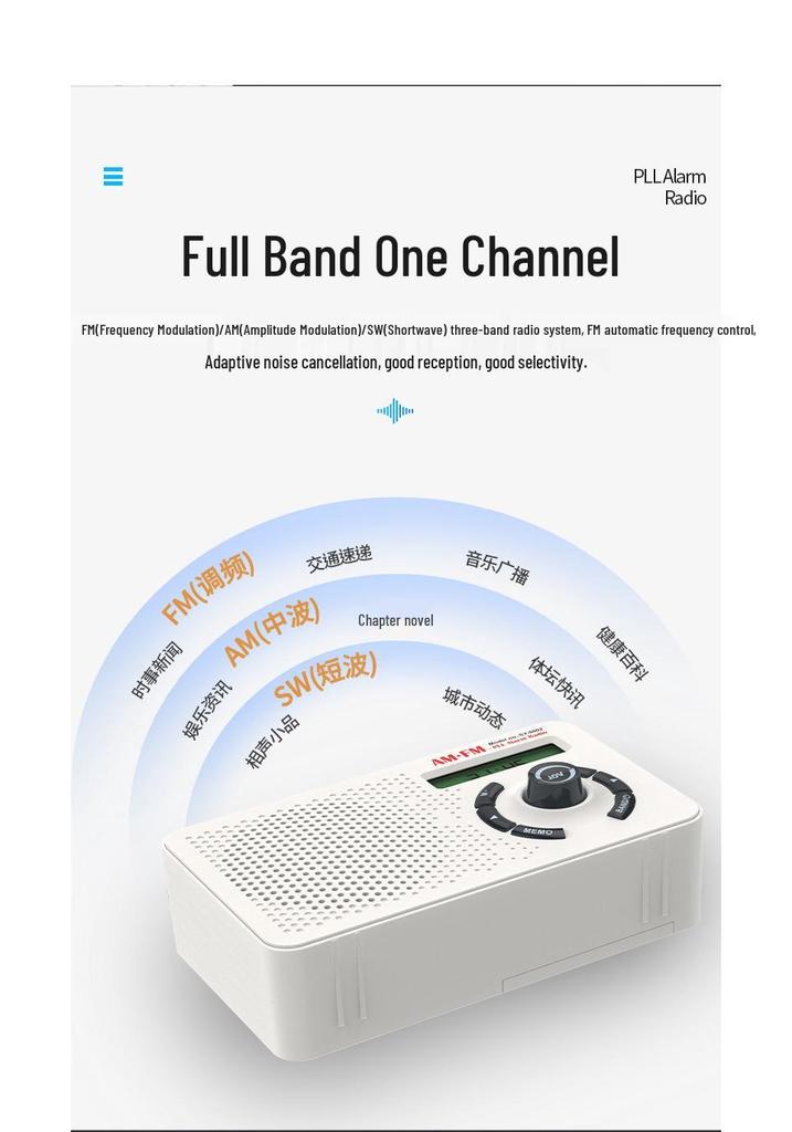 2025 High-Quality Cross-Border Portable All-Band Radio for Home & Elderly