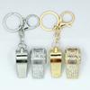 2-Piece Rhinestoned Whistle Keychain and Necklace Set with Zinc Alloy Construction 6 Stylish Color Option for Daily Use