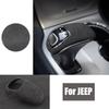 Gray Suede Leather Car Gear Shift Knob Trim Cover For Jeep Grand Cherokee 14-15