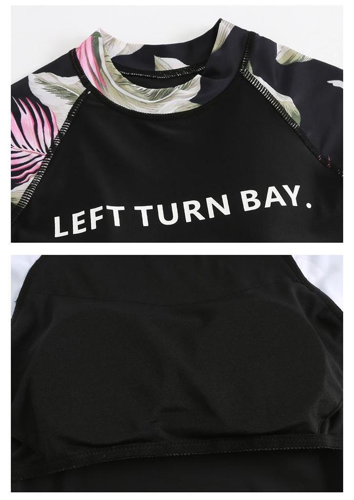 Women's Long Sleeve Sun Protection Slimming Swimsuit for Diving, Surfing, and Beach