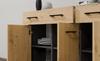 Cassettiera Simplo 3D3S Mobile 109 Cm 3 Ante 3 Cassetti Antracite Rovere Artisan