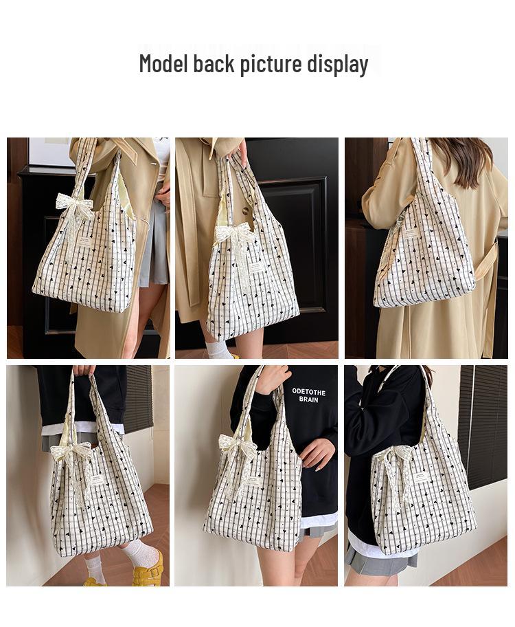 2025 New Autumn Plaid Canvas Tote - Casual High-Value Commuting Shoulder Bag