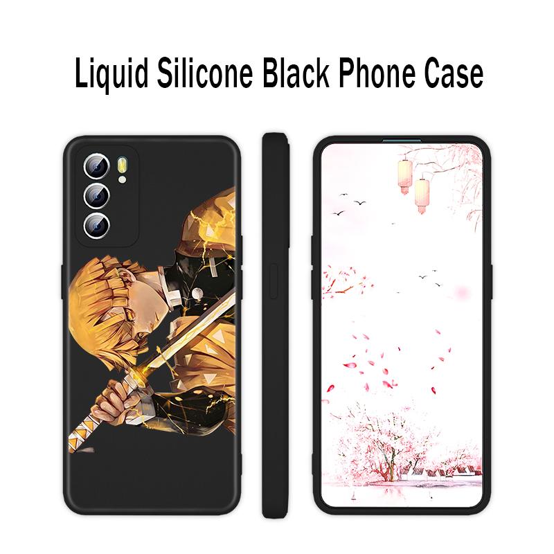 

Agatsuma Zenitsu For OPPO Reno 5K 5F 4F 4Z 4 6 5 3 2 2F 2Z Z Pro Plus Lite 5G Liquid Silicone Soft Phone Case Capa Reno 6 Pro Plus