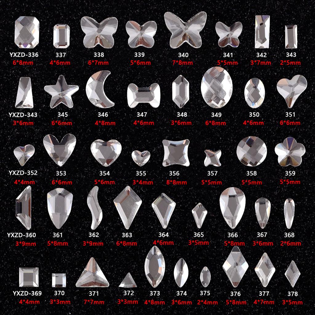 1440 Glasbohrer mit flachem Boden, Transparente Spezialgeformte Nagelbohrer, DIY Handyzubehör Material, Weiß, Spezialgeformte Bohrer.