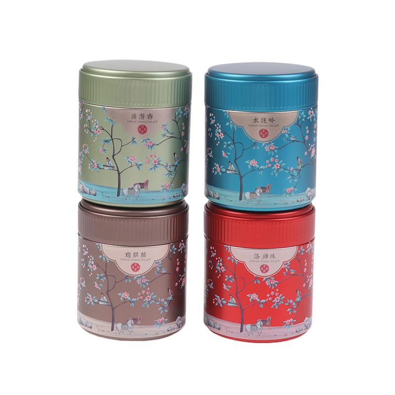 Convenient Tea Storage Container For Home Tinplate Candy Cans Tea Container Coffee Sugar Box With Lid Chinese Tea Box
