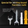 50PCS Double Headed Steel Galvanized Nail Invisible Sturdy Headless Nail with Accessories Skirting Wire Nail Decoration Work