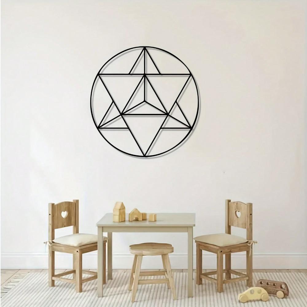 Merkaba Sacred Geometry Metal Wall Art Spiritual Decor Yoga Gift