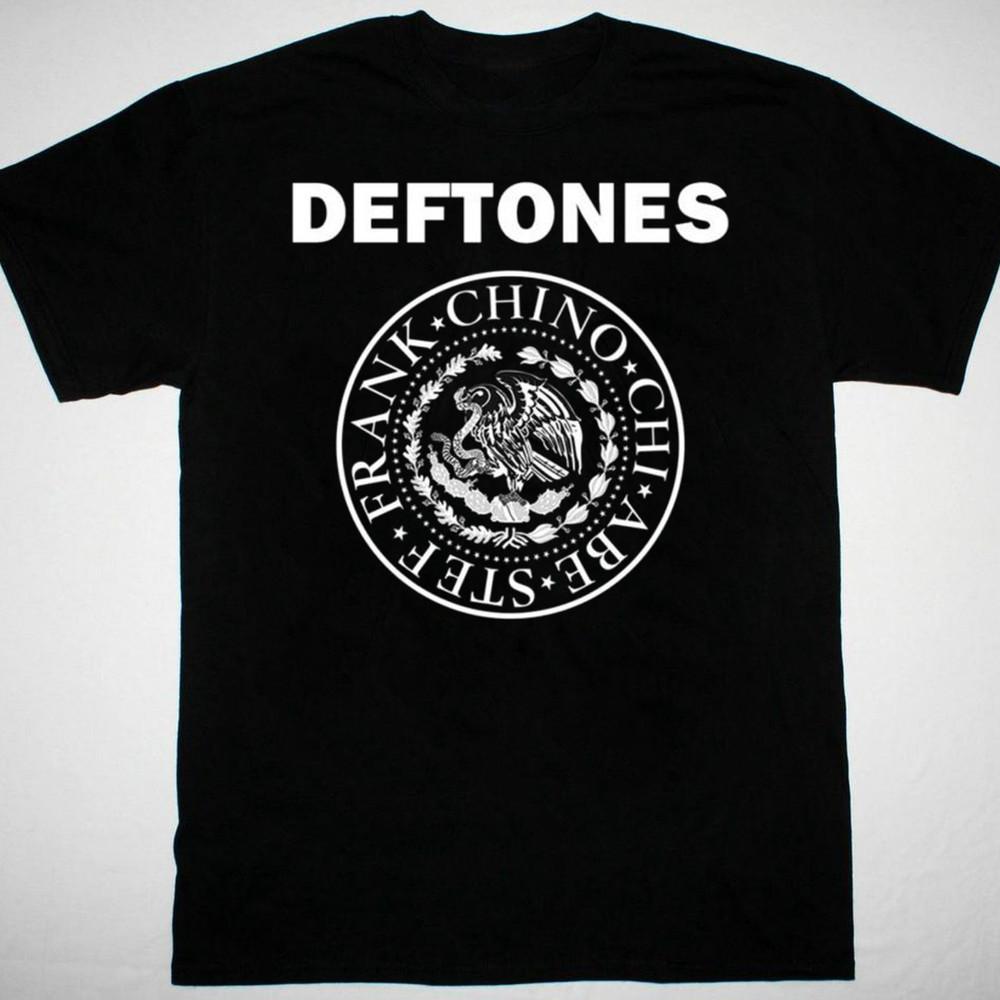 

Deftones band black T-shirt Tops Tee cotton Short Sleeve All sizes S To 4XL XL