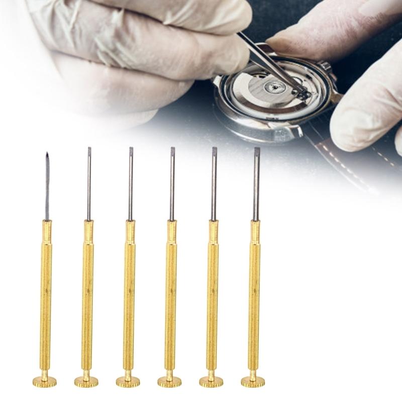 Copper Handle Screwdriver Set With Stainless Steel Tips For Watch And Eyeglass Repair Precise Tools