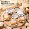 Scallops Baking Mould for Shell Cake, Set of 10 Puddings and Jelly, Aluminum Dessert Molds with Stackable Storage for Home Dessert Making