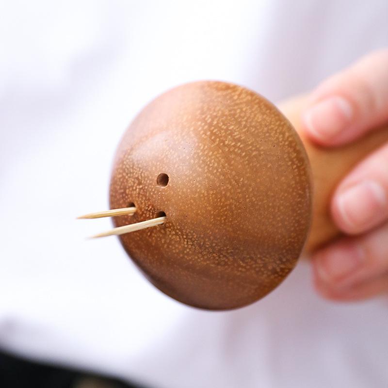 Wooden Toothpick Holder Personalized Mushroom Simple Toothpick Box Japanese Creative Cute Household Toothpick Jar Kitchen Tool