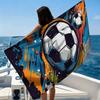Football Beach Towel Quick Dry Microfiber Soccer Print Towel for Sports Gym Camping