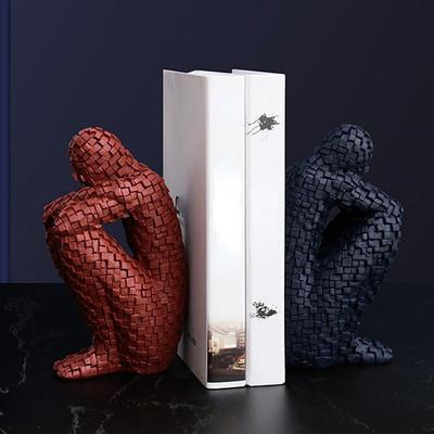 Nordic Resin Statue Mosaic Character Figurine Home Decor Hug Yourself Thinker Sculpture Living Room Study Desktop Decoration