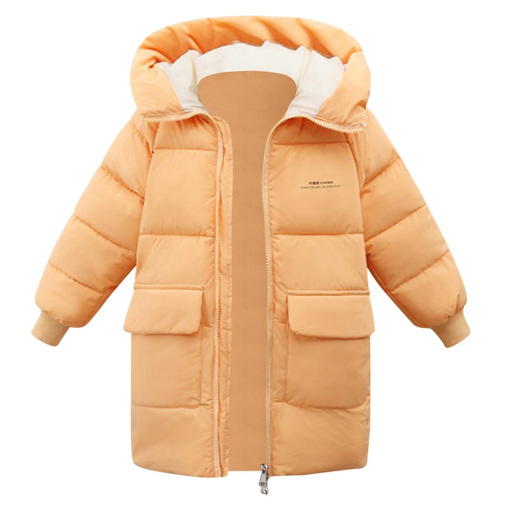 Děti Děti Chlapci Dívčí Zimní Pevné Kapsy Teplé Bundy s kapucí Svrchní oděvy Kabáty