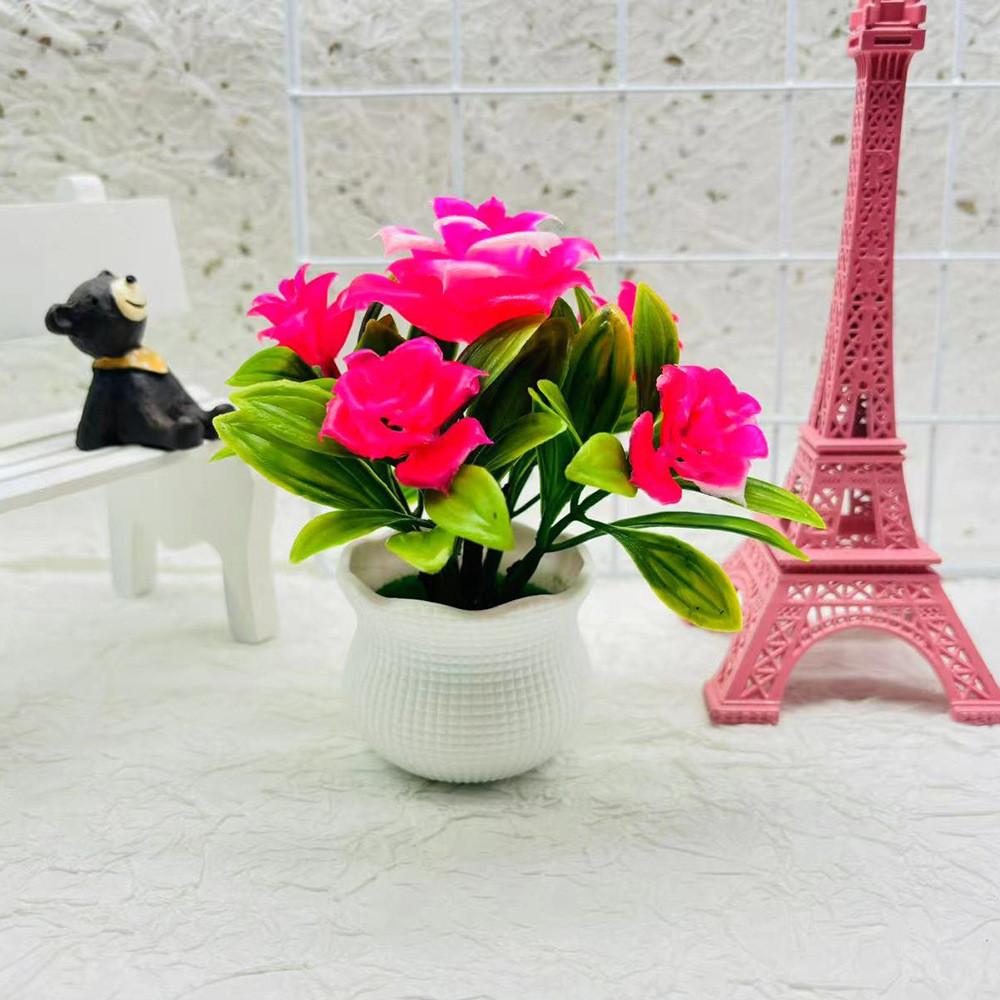 Rose Simulated Flower Arrangement Durable Foam Material For Office Decor Home
