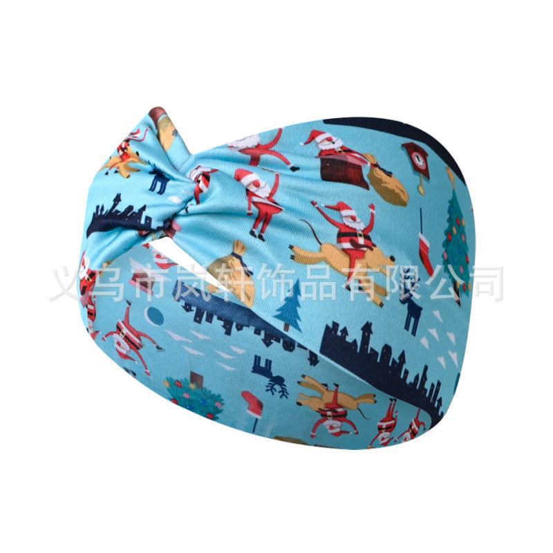 Women's Christmas Sweatband Headband: Sweat-Absorbing Hairband for Fitness, Yoga, and Running