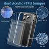 For iPhone 17 Pro Max Clear Phone Case with Screen Film WANLONFENG CK Series Card Holder Cover (Big Lens Hole)