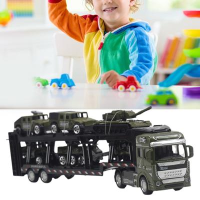 1 Set Eco-friendly Model Fall Resistant Tank Truck Toy Simulation Military Vehicle Container Christmas Gift