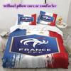 France Football Soccer Pattern Bedding,Quilt Set Quilt Cover Pillowcase Home Birthday Gift (1*duvet Cover+2*pillowcase,without Core)