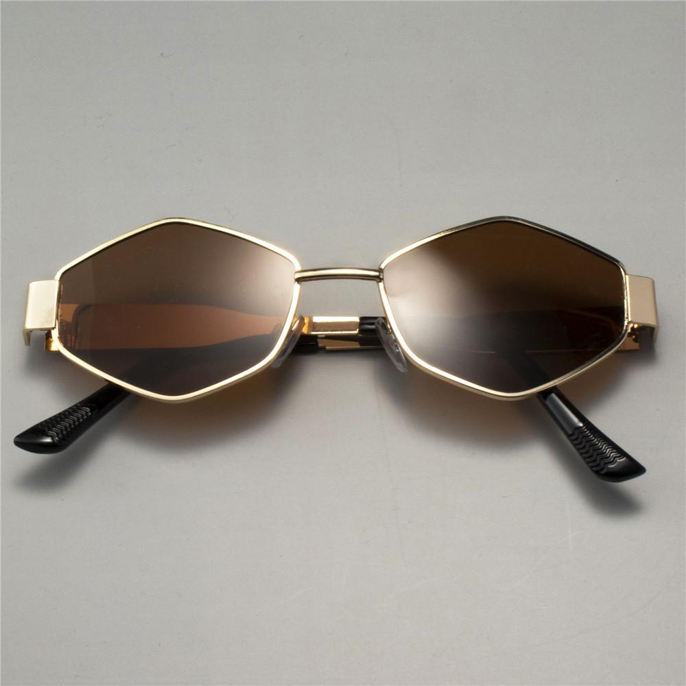 2PCS Vintage Punk Style Sunglasses Men Retro Round Metal Frame Women Sun Glasses Fashion Eyewear