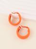 Vibrant C-Shaped Candy Color Hoop Earrings: Trendy, Cute, and Fashionable for Women