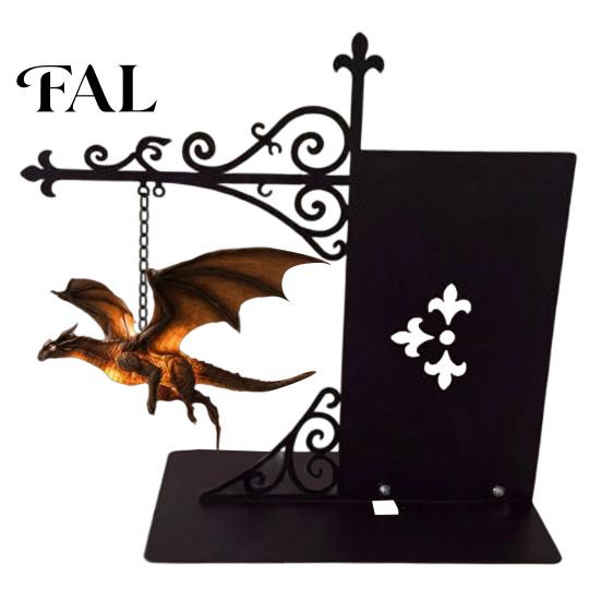 Atmospheric Light for Bedroom Magical Flying Dragon Bookshelf Lamp, Warm Hanging Night Light, Fantasy Collector Item Reading Nook Decor, Unique