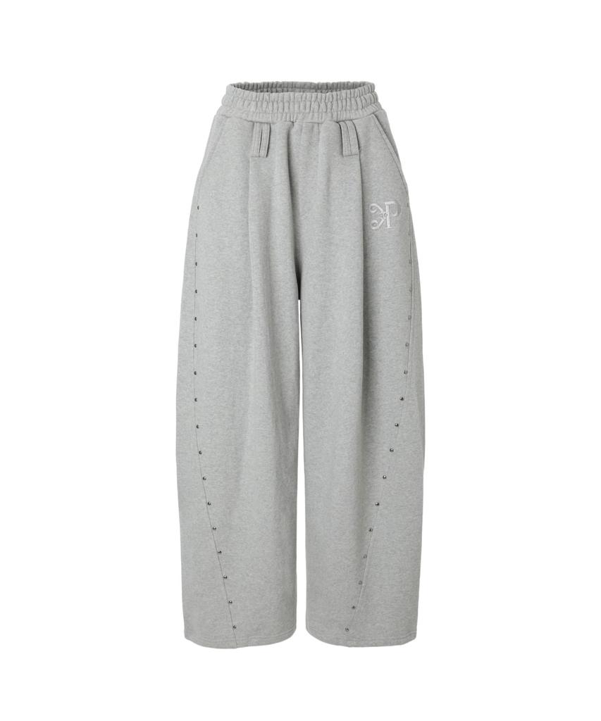 Kakipointeu Steel Stud Sweat Pants (Gray)