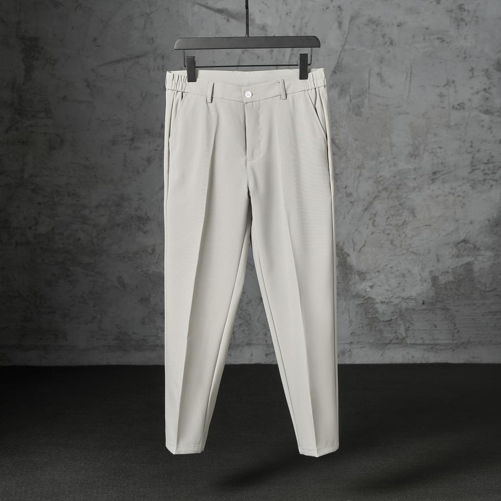 Autumn and summer thin drape casual pants men's business light dress men's suit pants slim long pants