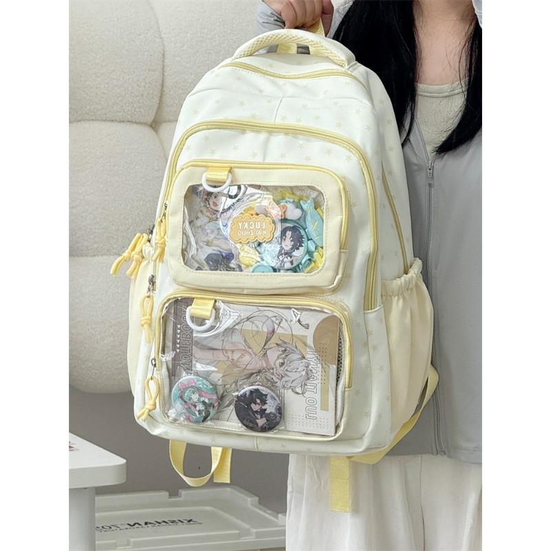 

Новый высокоценный свежий и милый дофаминовый прозрачный рюкзак большой вместимости для старшеклассников