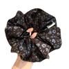 Vintage Ölgemälde Hochwertiges Haargummi für Damen - Großes Retro-Zopfgummi und Blumen-Accessoire
