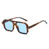  New Ins Popular Fashion Double Bridges Square Women Sunglasses Vintage Rivets Men Candy Color Sun Glasses Shades UV400