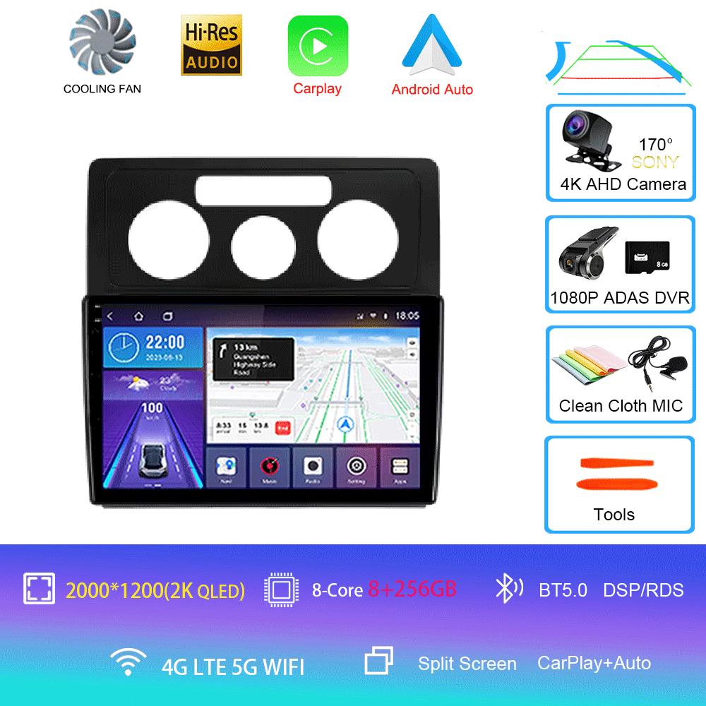 Android 14 Car Radio For Volkswagen Caddy 2K 3 III 2004 - 2010 Multimedia Video Player Navigation Stereo GPS No 2din 2 Din Dvd