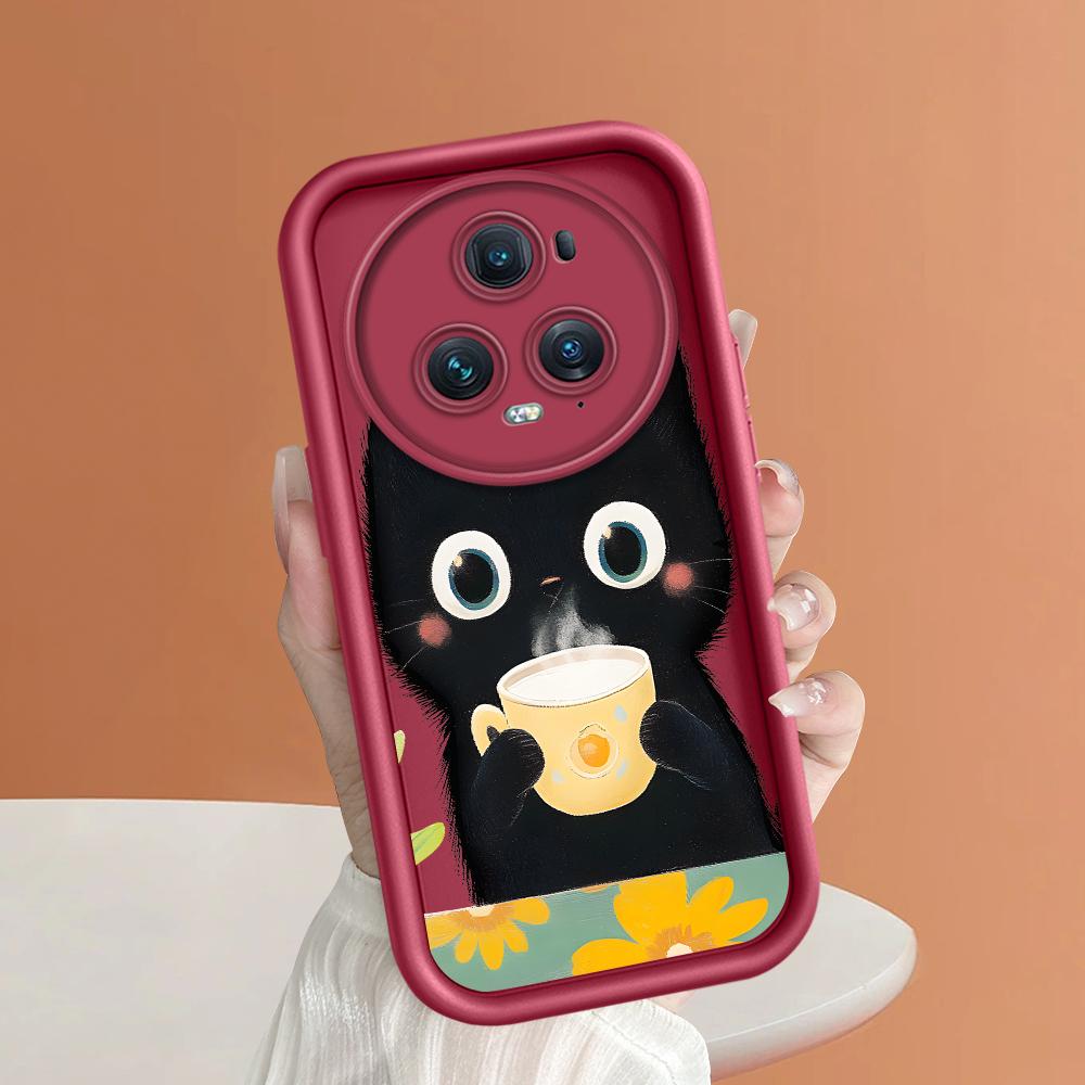 Soft Silicone Square Ladder Printing Pattern Phone Casing Full Cover Camera Shockproof Protection Rubber Case for Huawei Honor