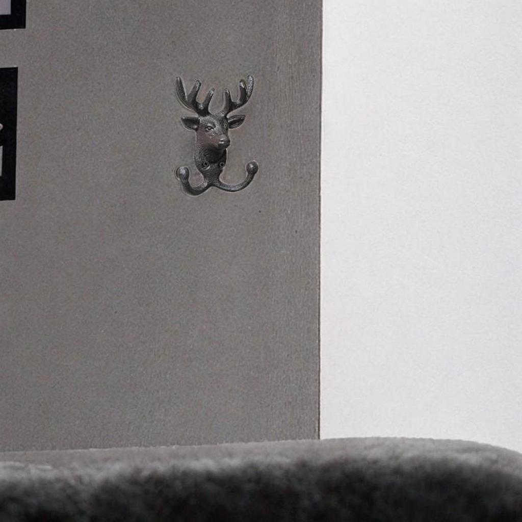 Wandhaken mit Tierkopffigur für Schlüssel, Bademäntel, Kleiderbügel, Badezimmer, Küche, rustikal