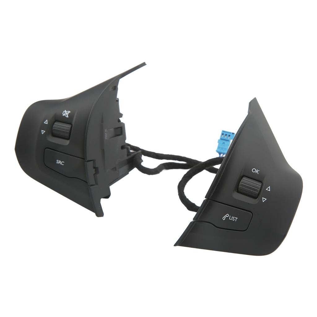 Steering Wheel Swith Control Button 98084115ZD Multifunction Black Replacement for Peugeot 208