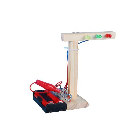 

1 набор новых научных и образовательных познавательных обучающих деревянных светофоров DIY модель для дома, маленькая