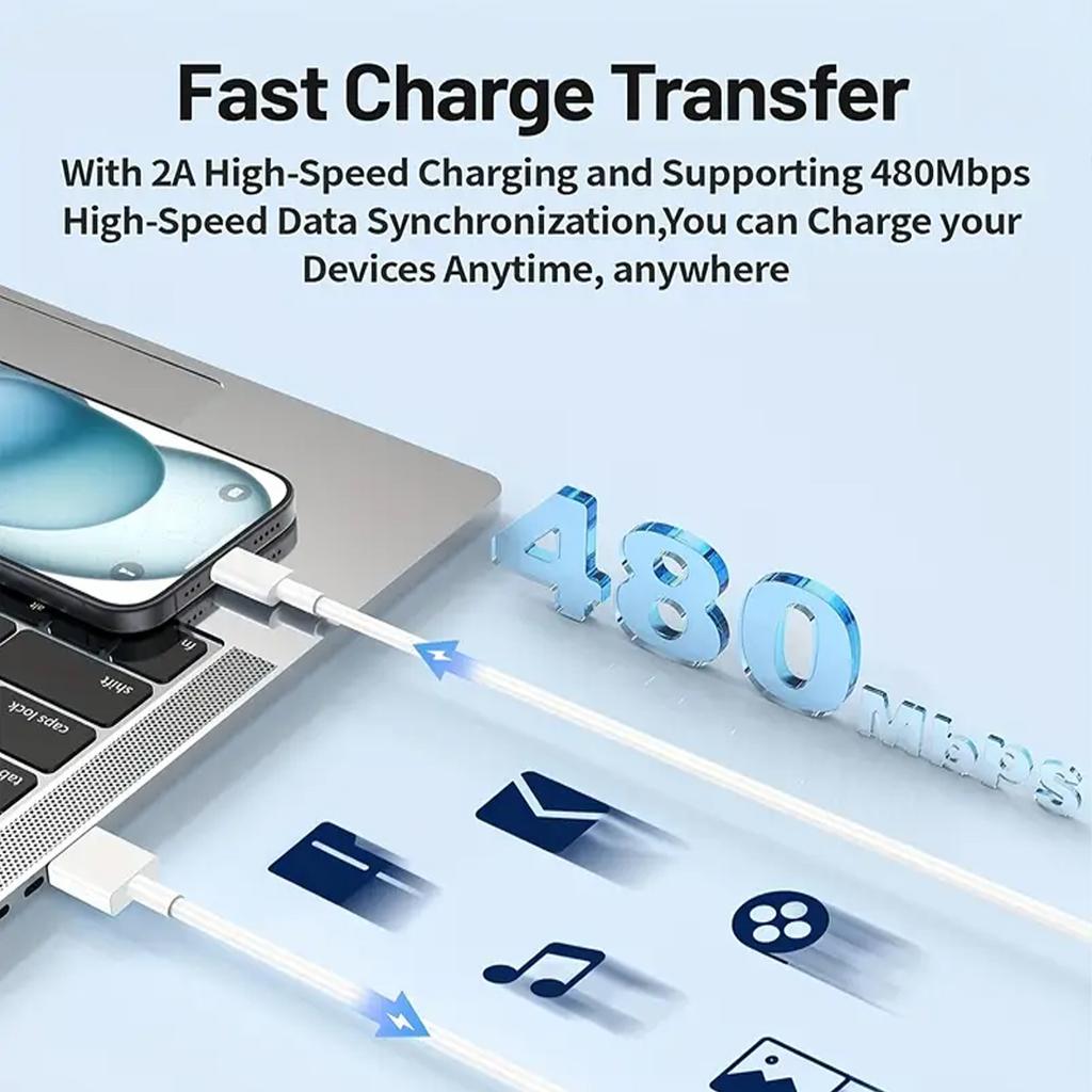 6A fast charging data cable, mobile flash charging cable, USB A to USB C, suitable for mobile phones, tablets, Apple, Android, P