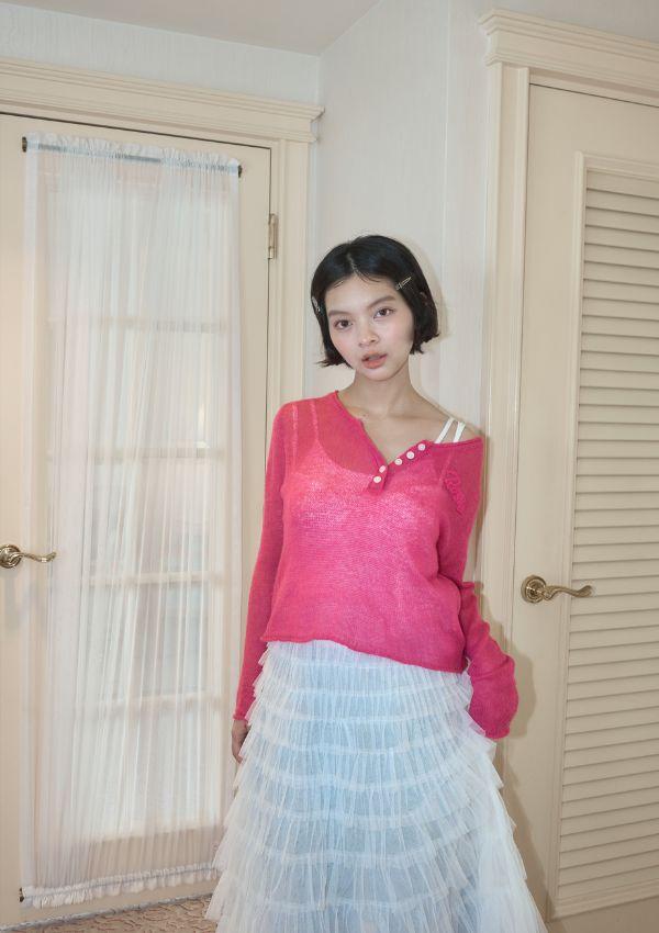 ROSIE Basic Button Knit_2Color