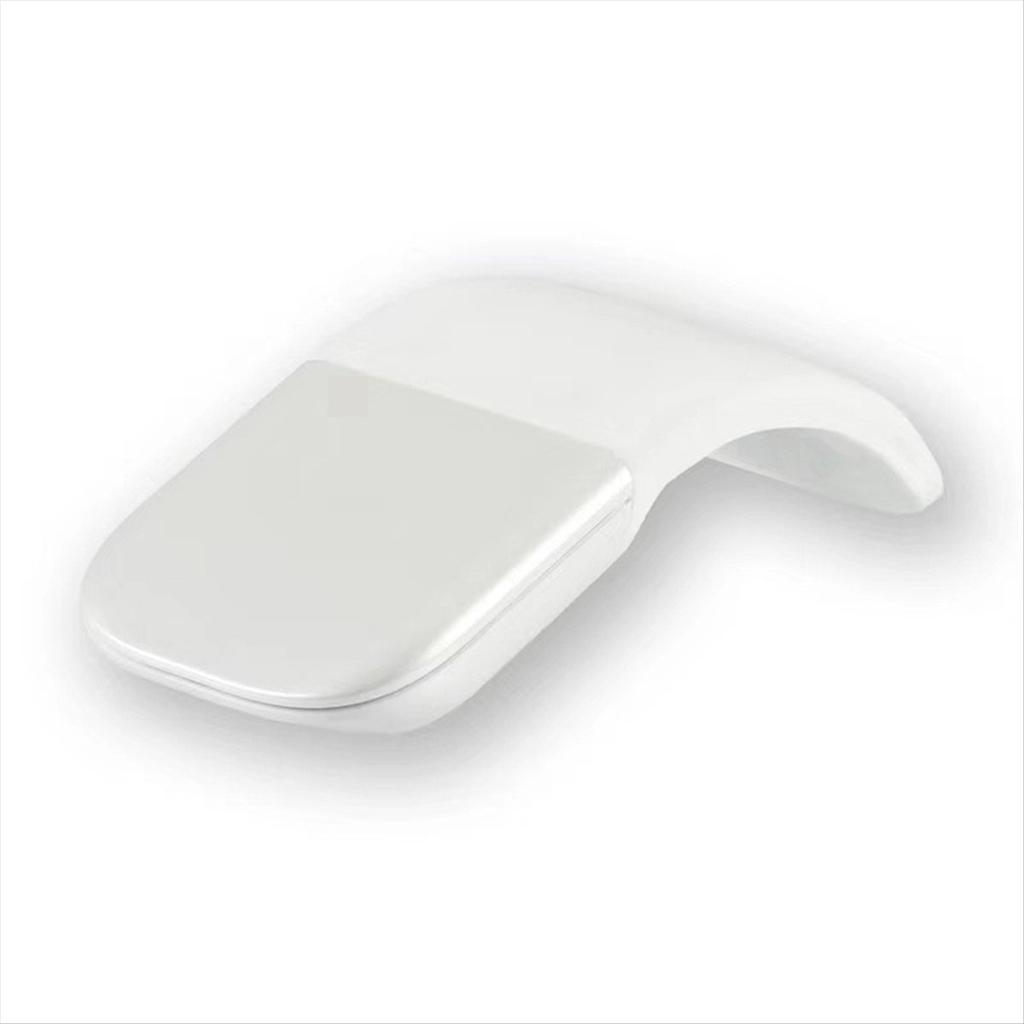 Tragbare, kabellose, gebogene Touch-Maus – faltbar, ultradünn, leise, ergonomisch – für PC und Laptops – Weiß
