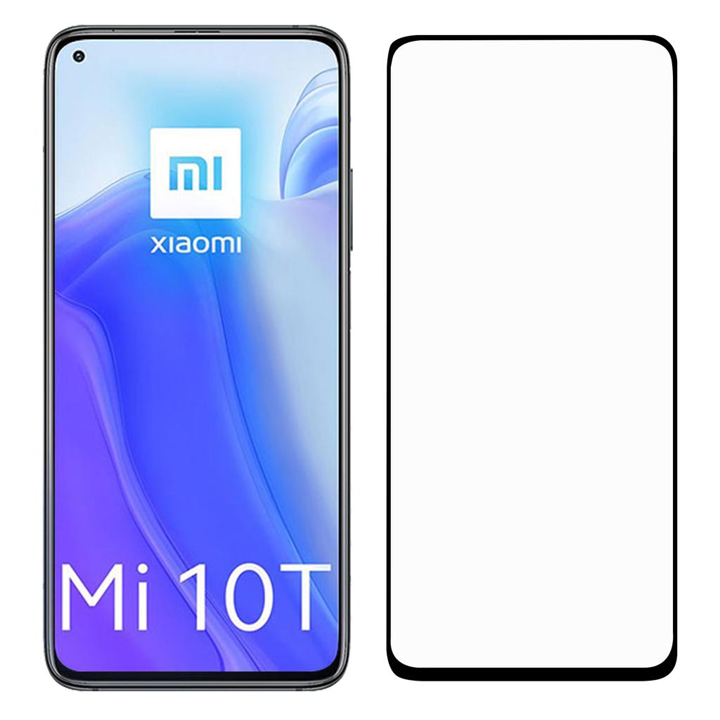 Complete Covering Tempered Glass Screen Protector for Xiaomi Mi 10T 5G Full Glue Black Edges