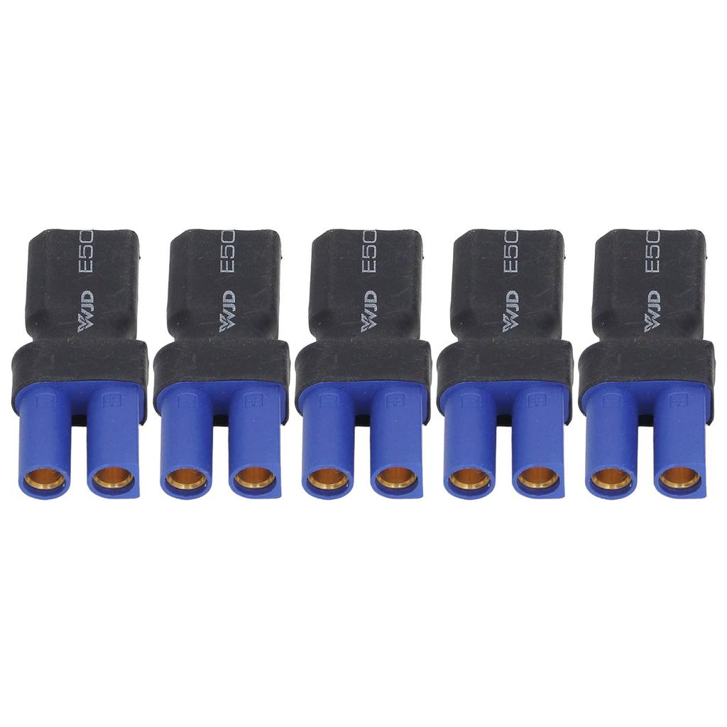 5Pcs EC5 To XT60 Adapter Rubber Plastic Copper Sturdy Accurate High Safety EC5 To Male Adapter for RC Car Aircraft Boat