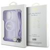 Guess Guhmp16Lhctsgnsu Iphone 16 Pro     6.3 Fioletowy/Purple Hardcase Crossbody Cord Script Magsafe