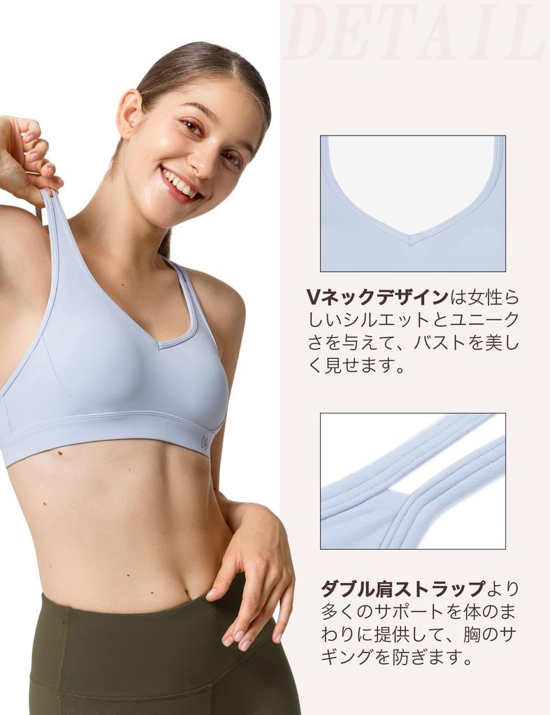 Yvette Sports Cross Thin Yoga 2XL Women's Bra, V-Neck, Back, Drawstring, Stretch, Wireless, Bralette, Bra, Blue,