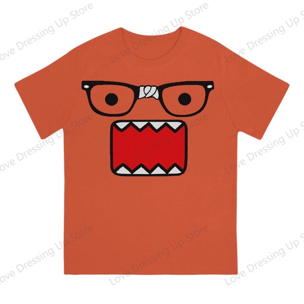 חולצת טי מצחיקה עם הדפס דומו קון שרוול קצר גברים נשים רב-תכליתית חולצות זוגיות