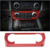 Central Air Conditioner Adjust Switch Panel Trim for Ford F150 15-20 Red Carbon