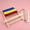 Wooden Color 1 Set Fancy Intellectual Toy Weaving Frame Loom Portable Weaving Loom Multi-craft   Nursery Gift